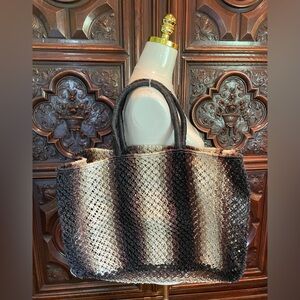 NWOT The Jacksons Handmade 💯 % Jute Shoulder Bag Purse Carry On Tote Gear Pack